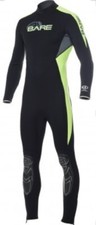 Bare 3/2mm Velocity, Junior Full Wetsuit Size 16YRS, Black, Green and Gray 