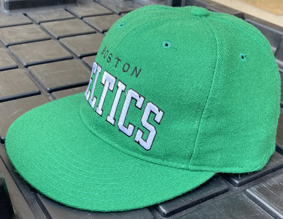 Vintage Boston Celtics Starter Arch Snapback Hat Cap NBA 100% Wool White Tag - Image 3 of 4