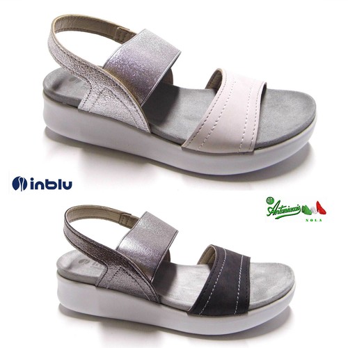INBLU OFFERTA SOLO 35 Sandali donna trendy sottopiede morbido zeppa gomma  DV 03 | eBay