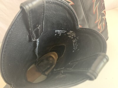 Justin Men’s Royal Classic 1419 Black Leather Western Cowboy Boots Size 8B Justin Royal Classic 1419 Black Leather Western Cowboy Boots  main image 3