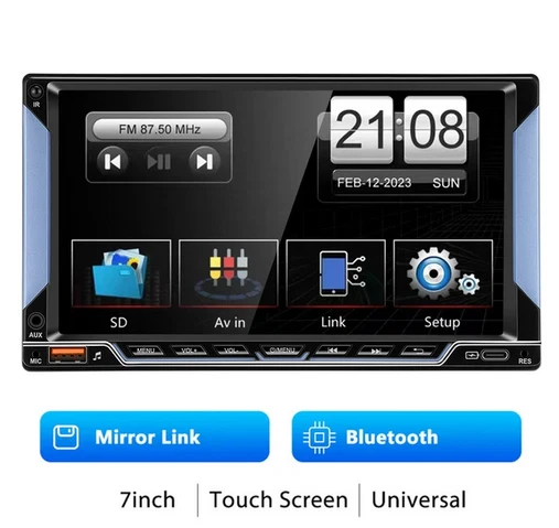 Radio 7 pulgadas 2 Din Pantalla Táctil Coche Estéreo CarPlay Android Auto Reproductor MP5 GPS WIFI Foto 3 de 4