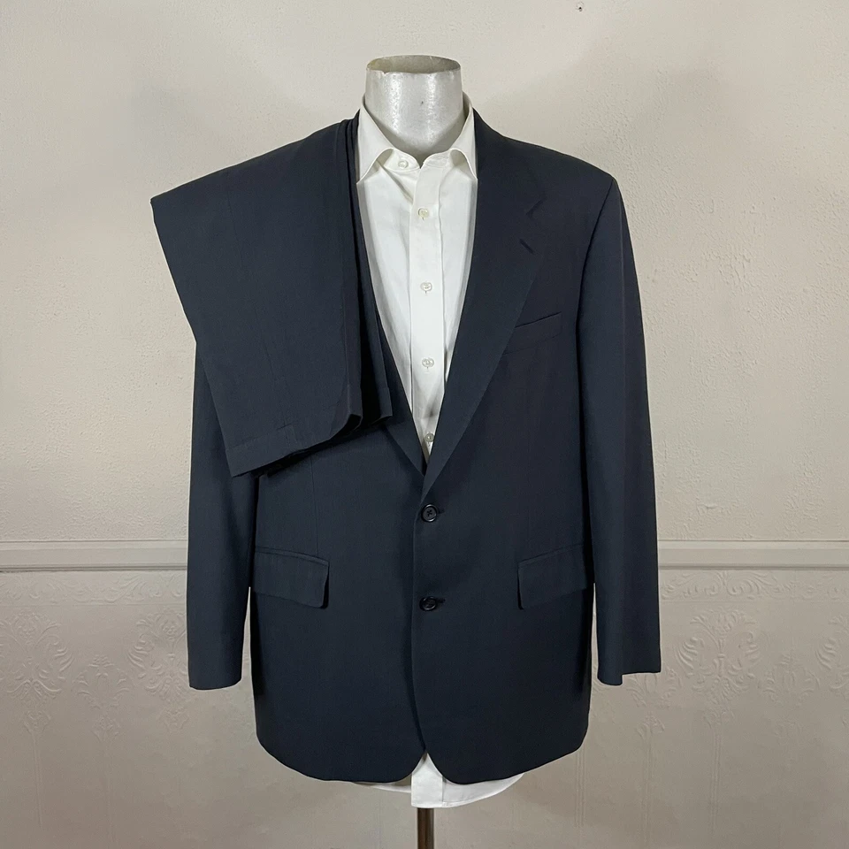 Костюм мужской Kasper из 2 предметов 44R 36x27 темно-серый на двух пуговицах плиссированная шерсть - Изображение 3 из 4