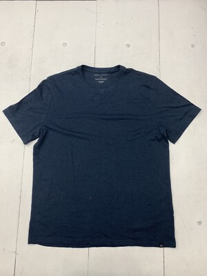 Threads 4 Thought Mens Dark Blue Short Sleeve Shirt Size Large