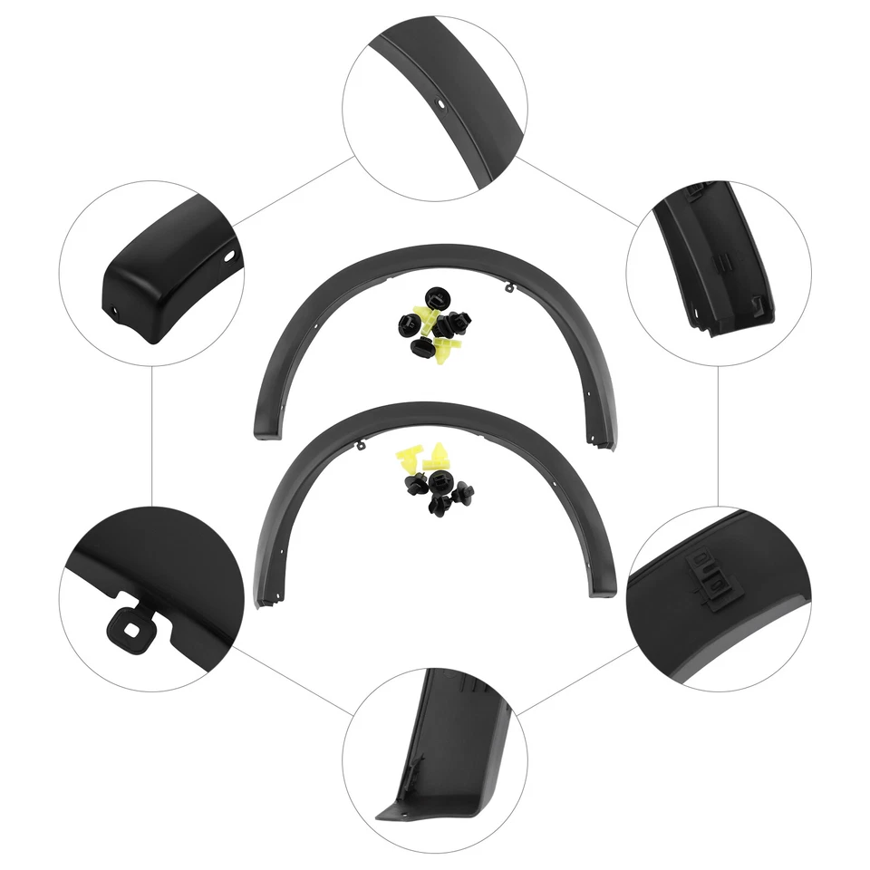 Pair Left+Right Front Fender Flares For 2011-2017 Infiniti QX56/QX80 Replacement - Image 4 of 4