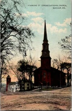 1910. HAMMOND ST. CONG. CHURCH. BANGOR, ME. POSTCARD. TM21