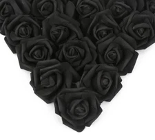 ✅ IPOPU Artificial Flowers Roses Heads, 100 Pcs Faux Flowers 100pcs Black