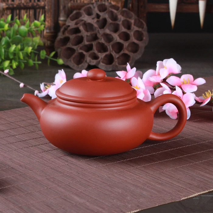 6.8oz Traditional Craft Antique Style Pot Red Clay Chinese Gongfu Tea Pot 200ml - Image 2 of 4