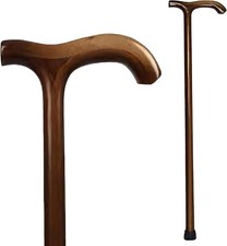 Wooden Walking Cane for Old Men and Women One Piece Wood Cane 36 Inch Wood New