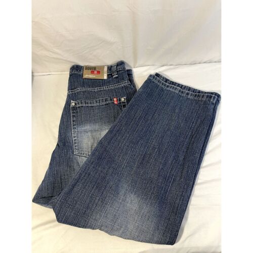 Soutpole Men's Jeans Size 36 Blue Denim Straight Cut, 29” Inseam, 10” Leg Hole - Picture 1 of 5