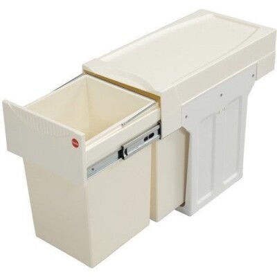 PULL OUT DOUBLE TRASH/RECYCLING WHITE Hailo Hafele MODEL 502.71.755 ST