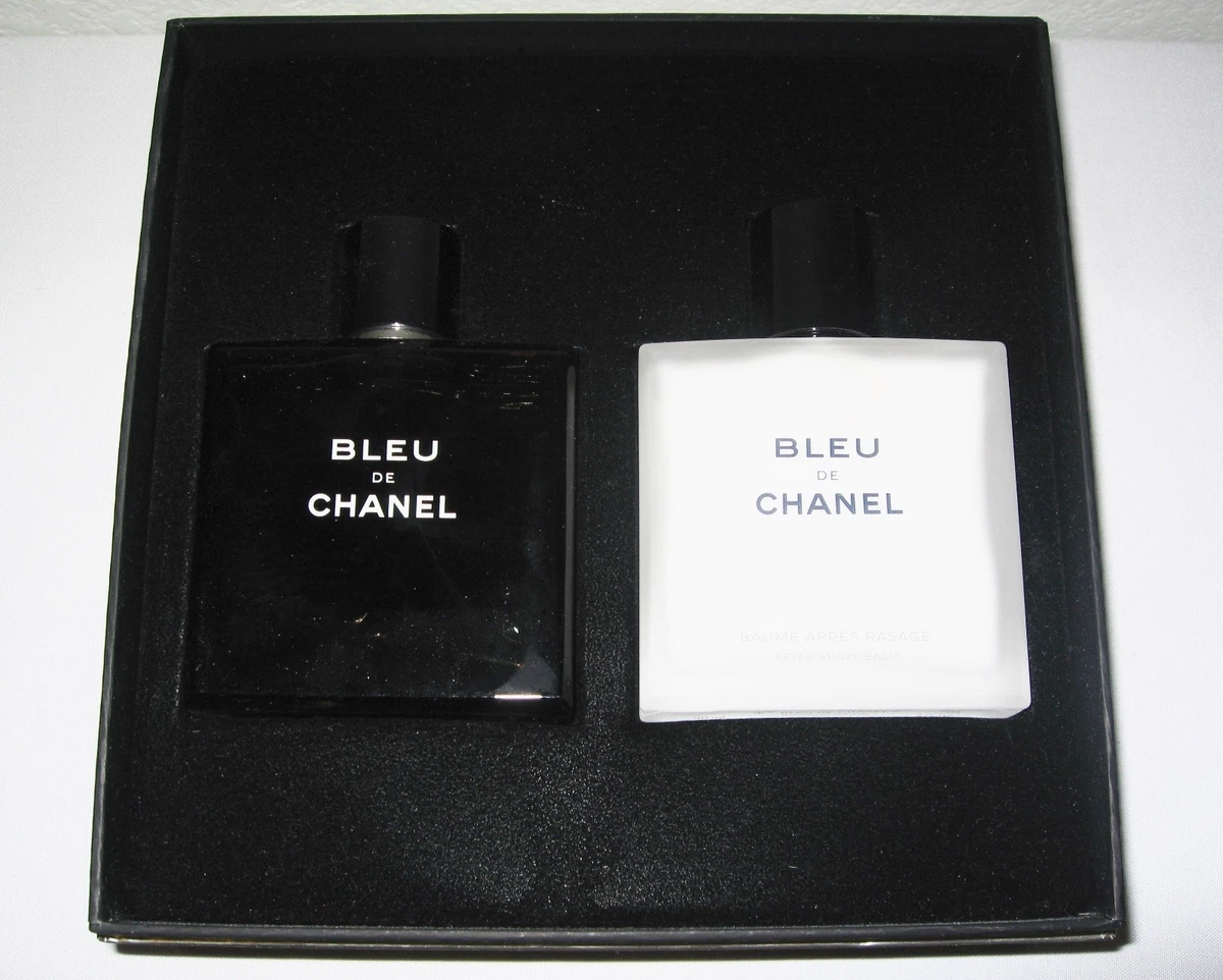 Chanel Bleu 3.4 oz / 100 ml Eau De Toilette Spray and After Shave Balm Gift  Set