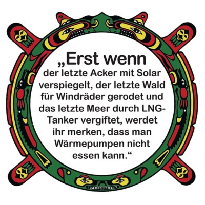 Aufkleber/Sticker - Erst wenn der letzte... (Wärmep.), Sticker-Set 10 Stück
