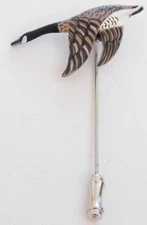 Signed 1994 Beaks n Bills Carved Mallard Duck Stick Pin