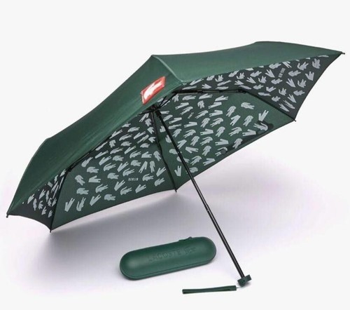 Lacoste Folding Umbrella with Case Novelty Crocodile Pattern Green USED/MINT - 第 1/9 張圖片