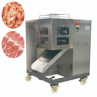 QSJ-G Meat Silice/Shredded Diced Meat Cutter w/Double Motor&4mm Blade 800kg/h