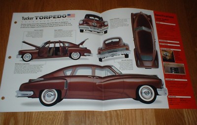 1948 Tucker Torpedo Original Imp Brochure 48 Specs Info American Classic Car