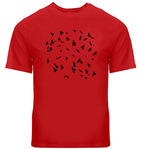 Beautiful flying back birds silhouette Mens/Unisex Tee T-Shirt Raven Bird Lovers - Picture 21 of 25
