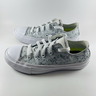 Converse Chuck Taylor II 154890C Mens Sz 11 Reflective White Silver Skate Shoes Converse CTAS Hi Reflective Shine Light Armory Blue Unisex  main image 4