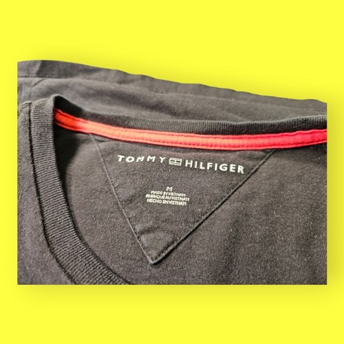Tommy Hilfiger Shirt Mens Medium Black Short Sleeve Casual T Shirt Cotton - 第 5/10 張圖片