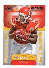 Football Card - 2019 Tyreek Hill FS-13 - Kansas City Chiefs Score Fantasy Stars