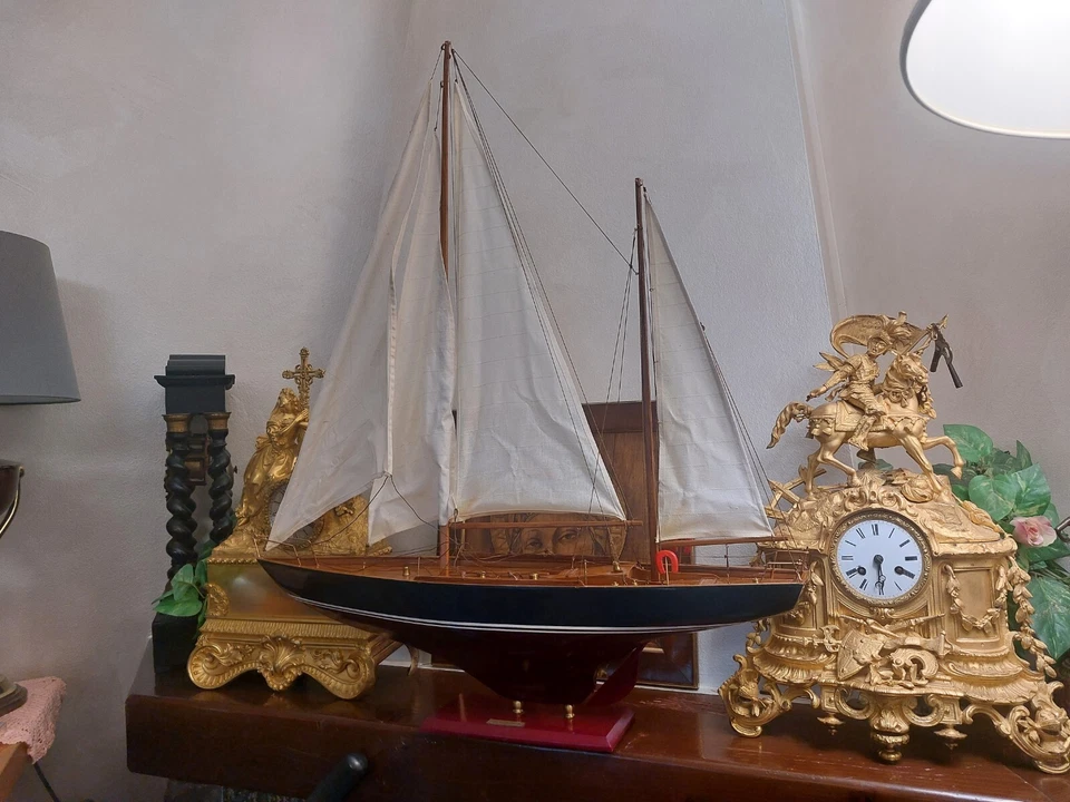 PENDUICK BARCA VELIERO IN LEGNO L70 X14 H86 - Immagine 3 di 4