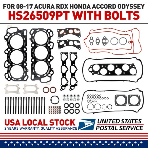 GOCPB Juego De Juntas De Cabeza Compatible Con Acura RDX TL TSX Honda Accord Odyssey 3.5 3471cc V6 SOHC J35Y J35A7 HS26509PT VS50881 - Foto 4