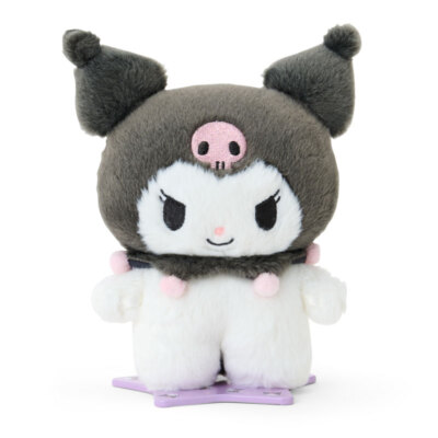 Kuromi Plush Doll M Pitatto Friends Sanrio Magnetic Base Poseable Doll 16×8×19 