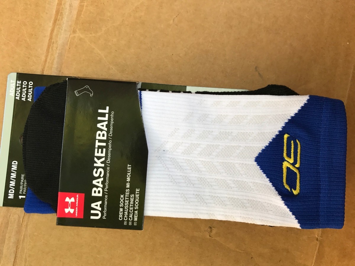 Under Armour SC30 Drive Crew Men’s Basketball Socks 1292879-100 MD  $20