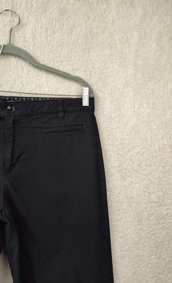 Pantalón Corto Mujer Bandolino 10 Negro Mezcla Algodón Recto Ajuste Cómodo Frente Plano Capri Foto 3 de 4