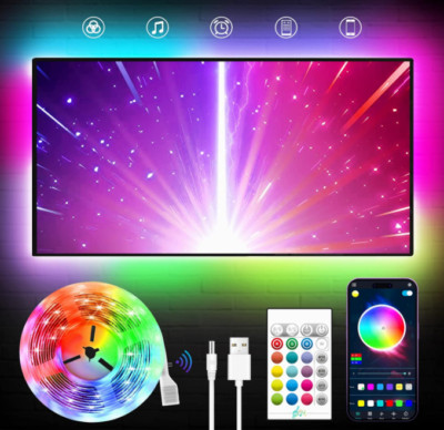 TV LED Backlight, 23Ft TV LED Lights for 70-100 Inch, RGB LED Lights for TV with