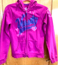 Girls SO Authentic American Heritage Full Zip Purple Sweatshirt Hoodie Sz:XL 16 