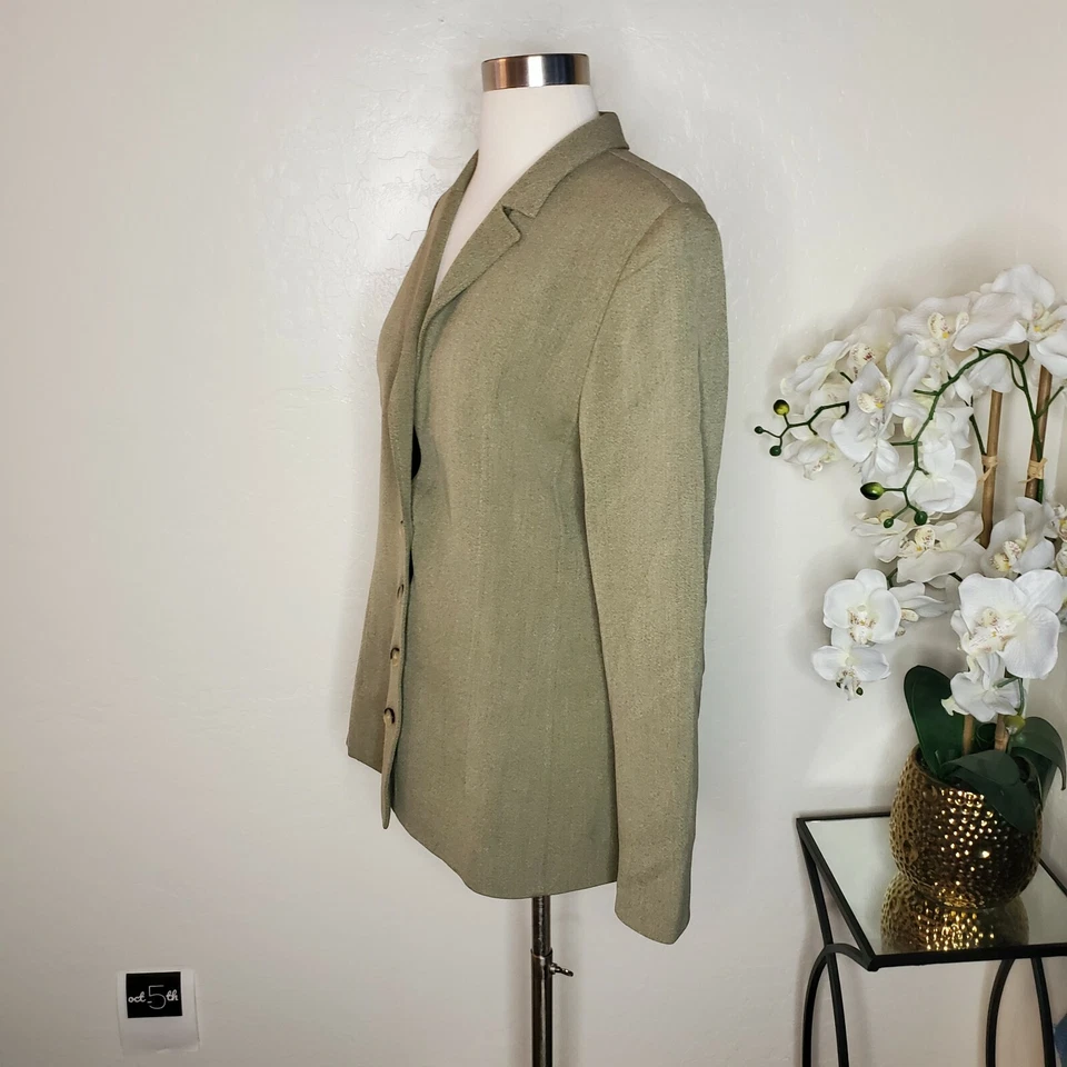 Blazer verde para mujer Valentino Boutique talla 10 Foto 4 de 4