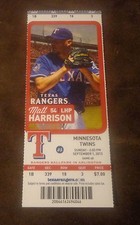 TEXAS RANGERS TICKET STUB 9/1/13 VS TWINS~Josmil Pinto & Jim Adduci MLB DEBUT