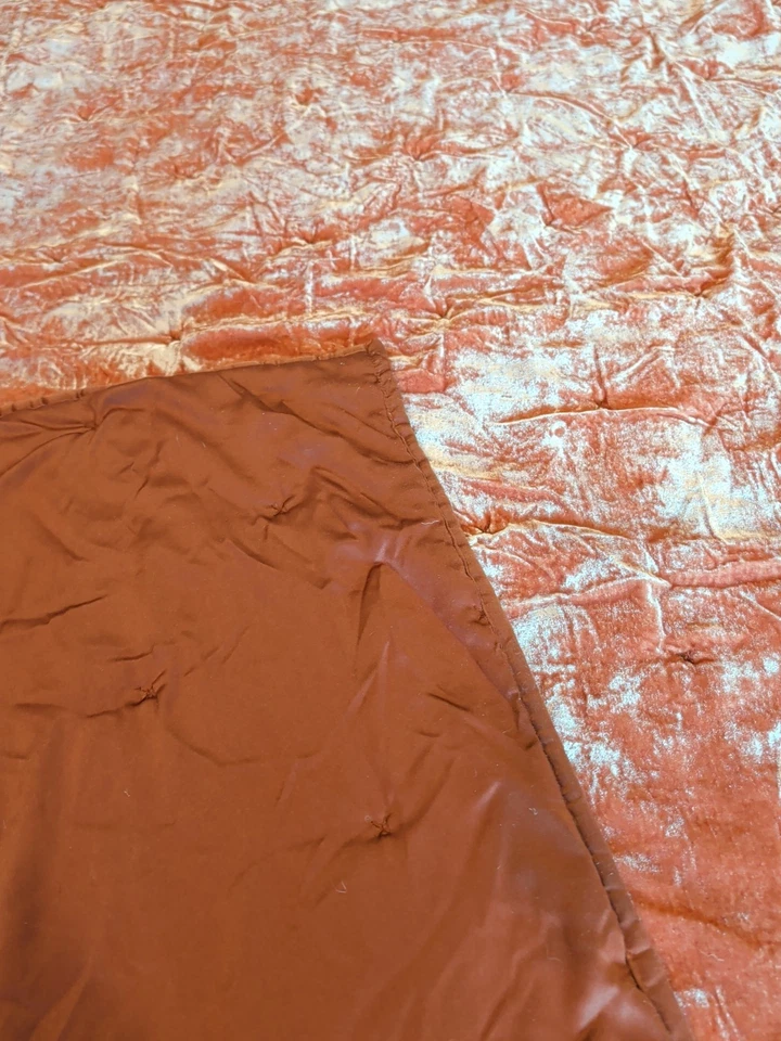 Edredón OpalHouse terciopelo acolchado de lujo KING naranja quemado coral ópalo casa Foto 4 de 4