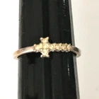 Vintage Ring MARKED CW 925 STERLING SILVER Size 5 Cross Band Jewelry lot y