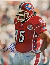 Sam Adams Buffalo Bills Pro Bowl Texas A&M Seahawks Ravens Autographed 8x10 COA
