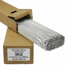 Bacchette 308 Lsi Acciaio Inox 5KG d.1,6-2,0-2,4-3,2x1000mm SALDATURA TIG