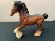 Beswich Cantering Shire Horse model 975 Brown Gloss, early stamp