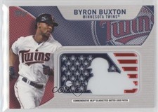 2017 Topps MLB Independence Day Silhouetted Batter Logo Byron Buxton Patch 0f4