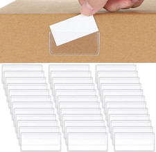 100 Pcs Label Holders Adhesive Nameplate Pockets Storage Bin Labels Index Card H