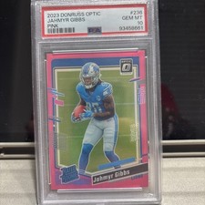 2023 Panini Donruss Optic - Rated Rookie Jahmyr Gibbs #236 Pink Prizm (RC)
