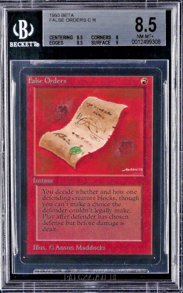 1993 Magic: the Gathering BETA Limited Edition Common # False Orders MTG BGS 8.5
