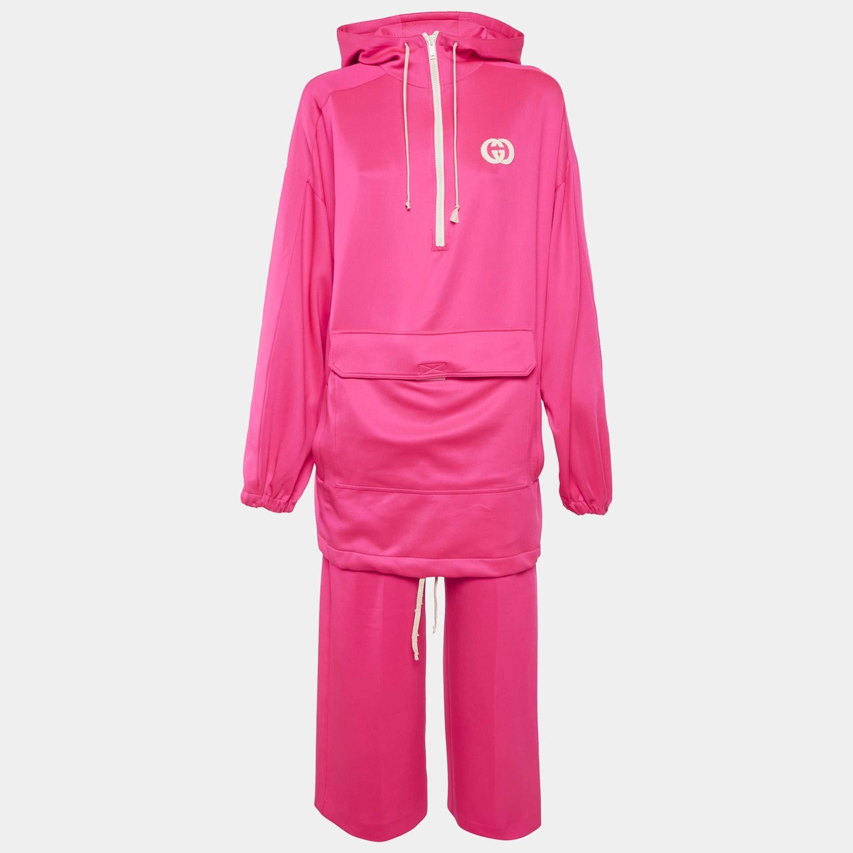 Gucci Pink Jersey Logo Patch Hoodie and Pants Suits S | eBay