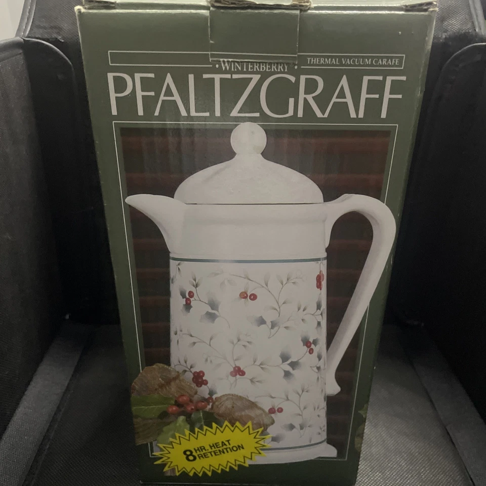 Jarra térmica Pfaltzgraff Winterberry servidor jarra termo más 4 juegos de té Foto 4 de 4