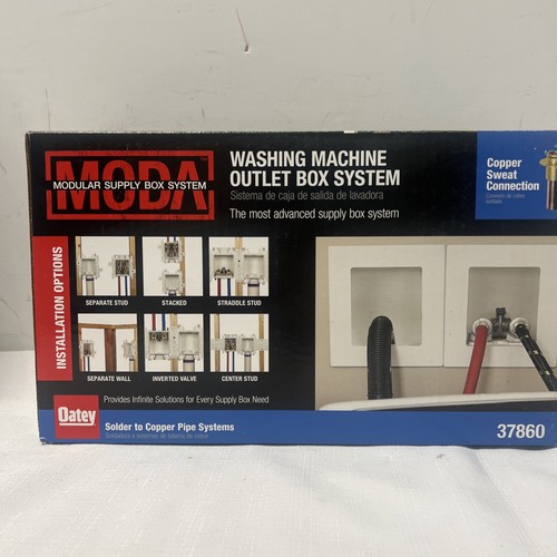 Oatey Moda Quarter turn ball valve Copper sweat Washing machine Outlet Box 37860