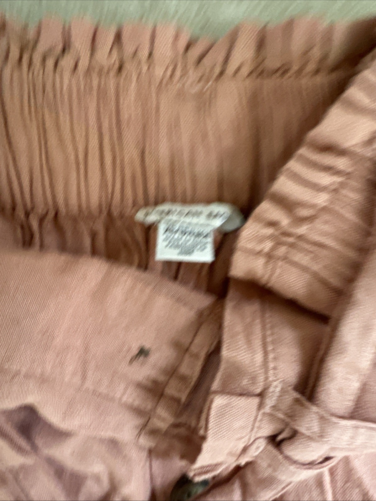 American Eagle Peach Solid Belted Pull On Pants B… - image 5