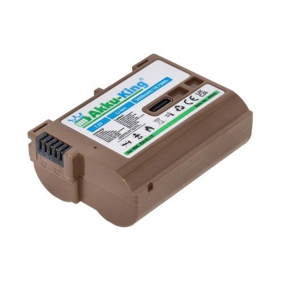 Akku für Nikon EN-EL15 / EN-EL15B / EN-EL15C - 2600mAh - Battery mit USB-C Input