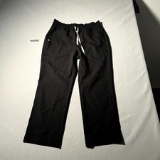 Figs Technical Collection Scrub Pants Mens 32 Black Drawstring Nurse Medical