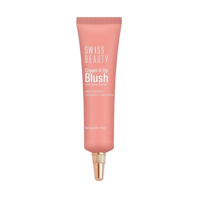Swiss Beauty Cream It Up Blush, Highly pigmented, Super-blendable Shade-01, 10ml