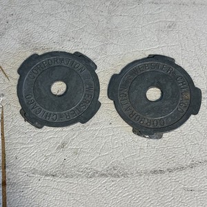 Lot Of 2-45 RPM Record Insert Adapter Metal Vinyl Vintage Webster Chicago Corp